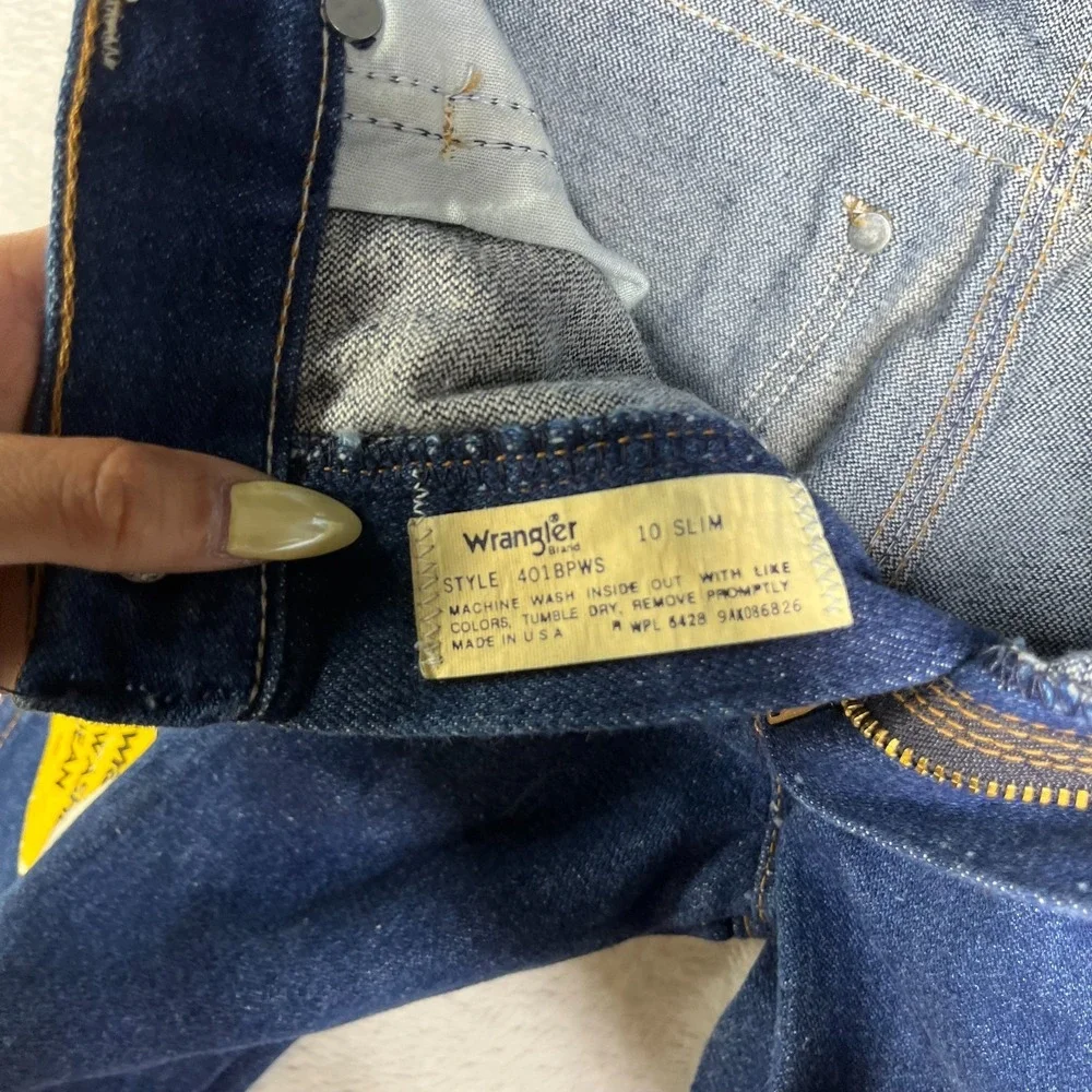 Vintage Wrangler Jeans Boys‎ 10 Blue Denim Classic Straight USA Made NWT - 22X23